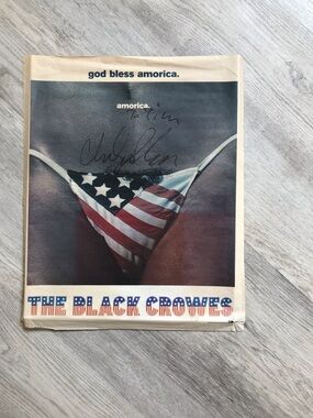 Black Crowes "Amorica" Spin Magazine Page Autographed by Chris Robinson